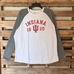 League Gray and White Long Sleeve Shirt